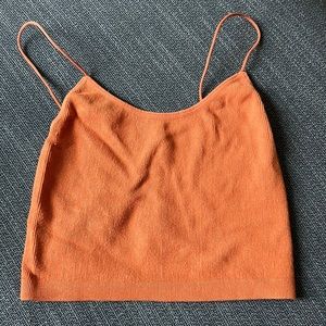 Orange Seamless Crop Top